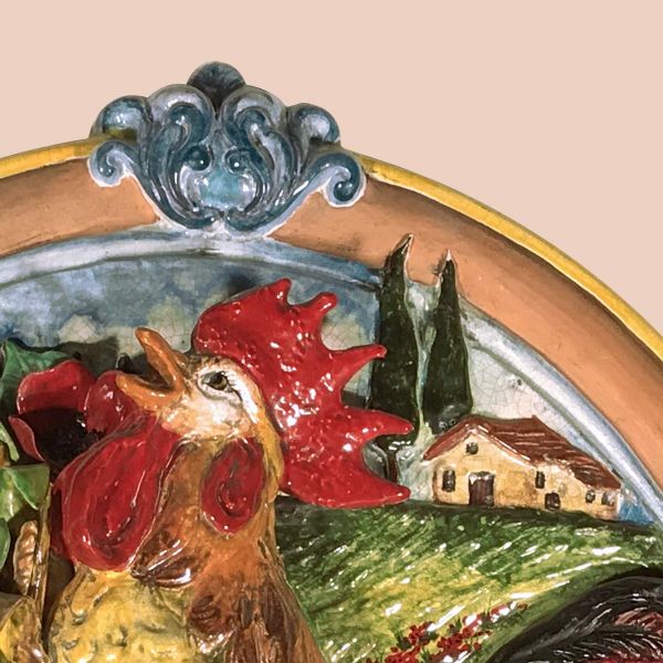 MEDALLION WITH ROOSTER